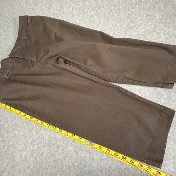 ST JOHNS BAY Womens Sz 10 Capri Pants Brown Stretch Cotton Light Midweight - Picture 3 of 11